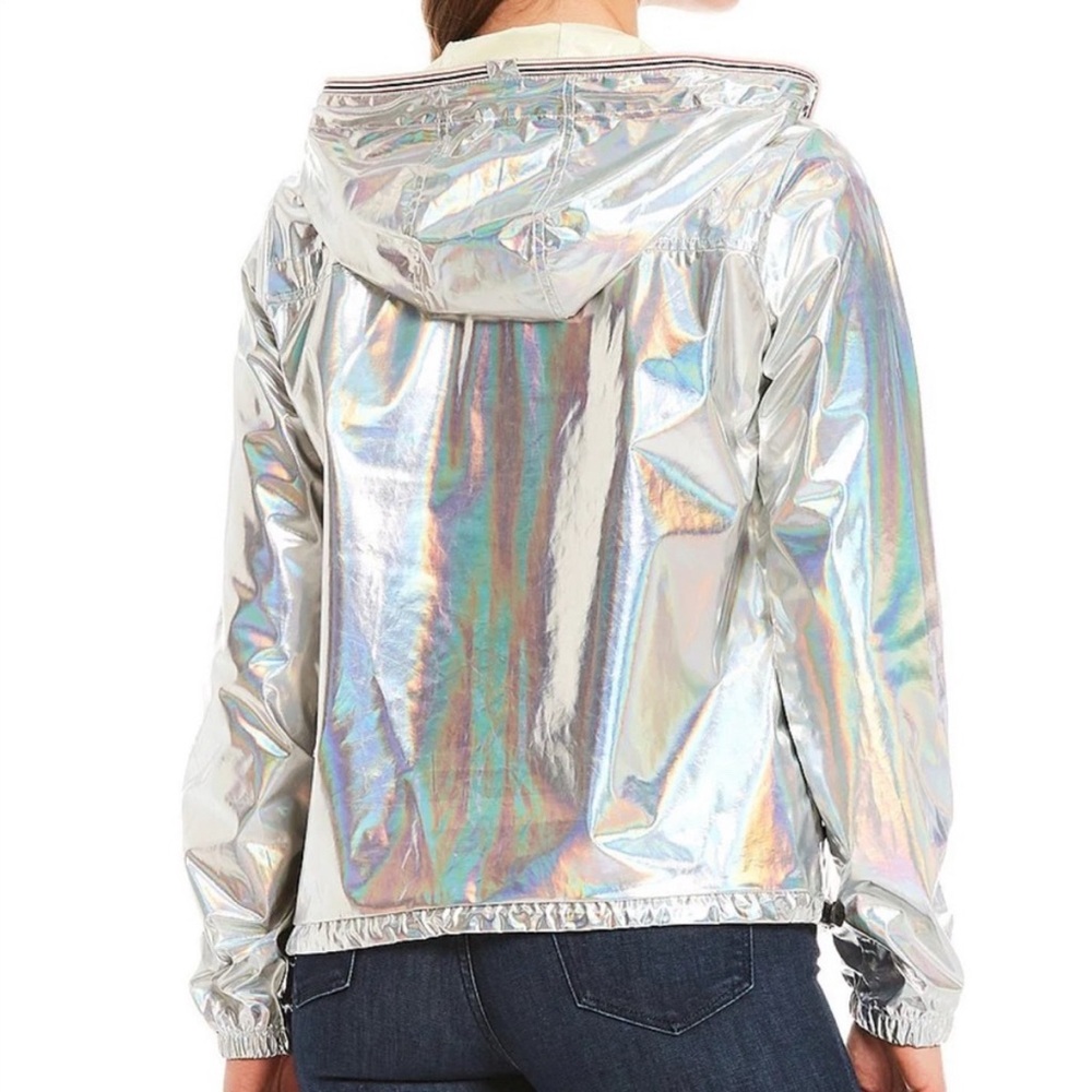 Hunter Nebula Original Hooded Rain Jacket Iridescent Rainbow - Picture 2 of 9